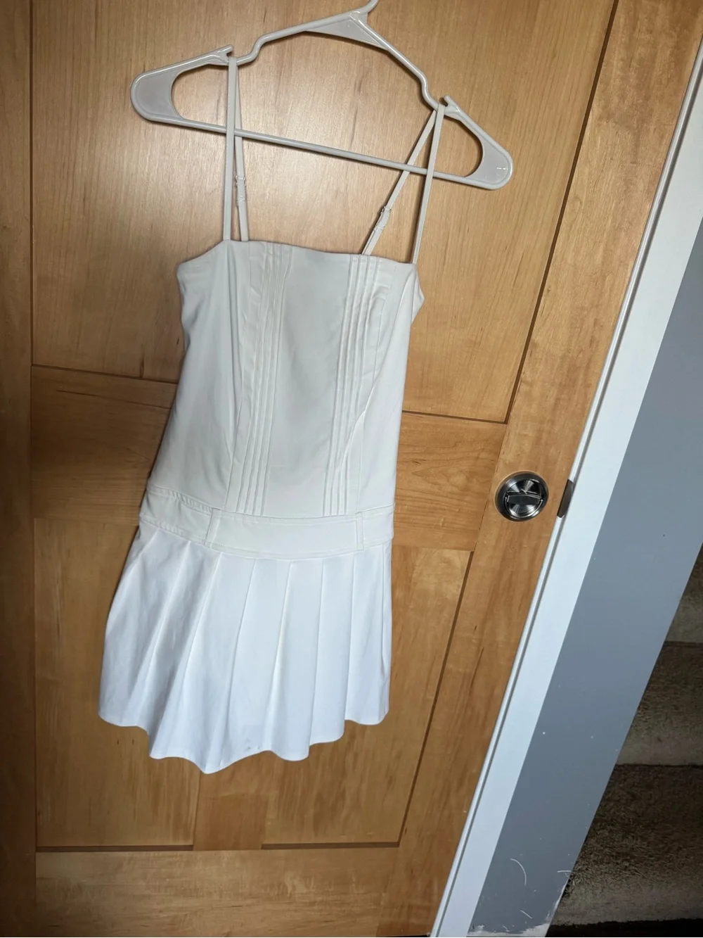 wild fable White Pleated Strappy Slip Dress